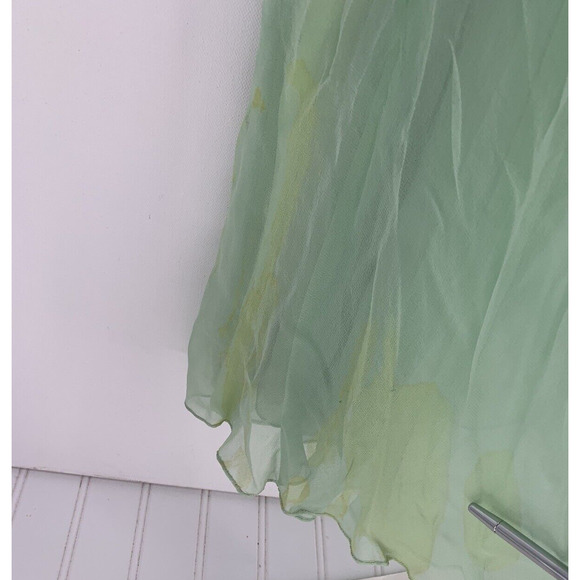 Vintage NEIMAN MARCUS Hand Beaded Maxi Dress Green NOS - Picture 10 of 11